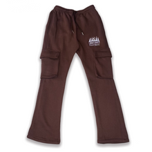 Load image into Gallery viewer, Flare Cargo Sweatpants (Brown)