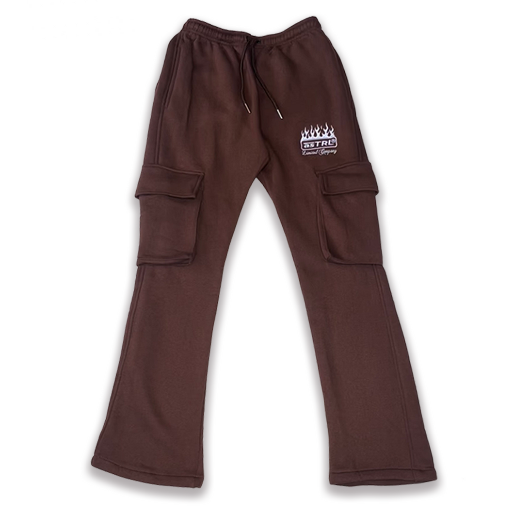 Flare Cargo Sweatpants (Brown) – ASTRL Clothing