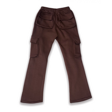 Load image into Gallery viewer, Flare Cargo Sweatpants (Brown)
